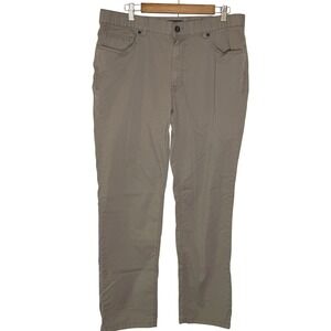 Hiltl Dude Mens 5-Pocket Khaki Tan Cotton Stretch Pants 36/32 Made in Macedonia